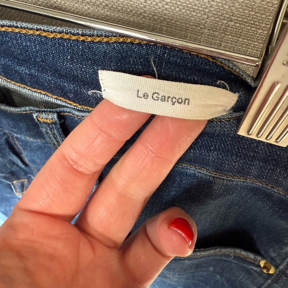 FRAME Denim Le Garcon Jeans Released Hem Boyfriend Primrose, 25 - Picture 6 of 9
